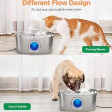 3.2升大容量，爱猫人士的礼物，猫妈妈最爱的饮水机，不锈钢材质，USB供电（不含适配器），自动净水，适合多户家庭使用，静音运行，三重过滤，循环系统，替换滤芯需另行购买。 - 彩色 - 查看 3