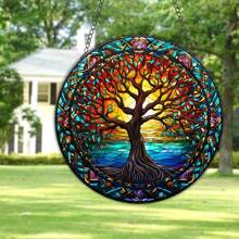 1 Cây Đời Suncatcher, Nhựa Màu Treo Cửa Sổ, Ngoài Trời & Trang Trí Nhà Cửa Cho Phòng Khách Và Sân Vườn - Nhiều màu1 - Xem 1