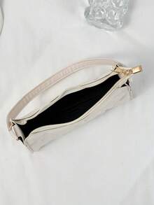 Sac à bandoulière pentagramme simple et luxueux de couleur unie - Beige - Voir 3