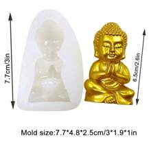 3D Buddha Candle & Incense Silicone Mold, Aromatherapy Solid Fragrance Stones And Resin Ornaments Mold