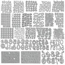 Molde de Corte de Metal Faça Você Mesmo Scrapbook Quatro Estações Decoração Cartão de Saudação 3D 26 Letras Maiúsculas e Minúsculas Criativas 0-9 Modelo de Número 2024 Novo