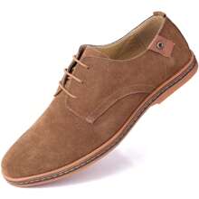 Men's Classic Suede Oxford Shoes - 淺灰色 - 查看 3