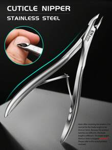 LRIS 5 mm o 4 mm Cortaúñas de acero inoxidable, herramientas de cuidado profesional de uñas, empujador de cutículas, entrega aleatoria (plateado), suministros para uñas, herramientas para uñas, herramientas de arte de uñas, de vuelta a la escuela, uñas, herramientas para uñas postizas - Plateado - Ver 2