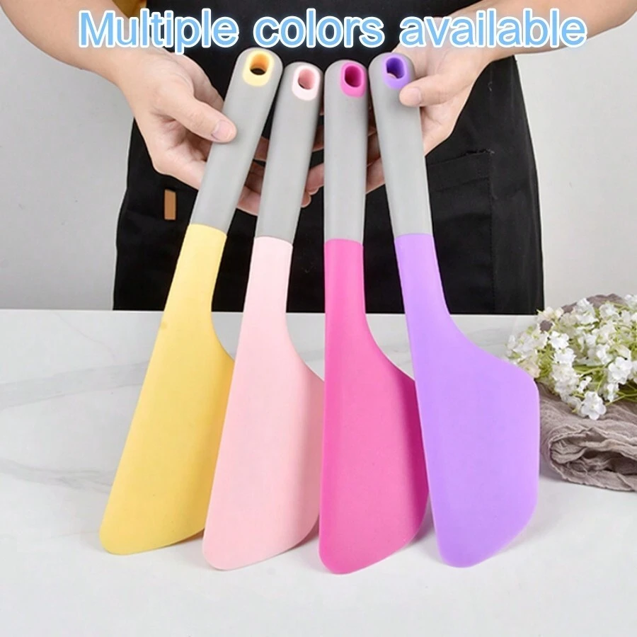 1入組奶油醬矽膠抹刀，長柄刮刀，奶油攪拌鏟，蛋糕抹刀，廚房刮板，奶油抹刀，蛋糕烘焙刮板，鏟子，烘焙工具，廚房工具，廚房必備，廚房，廚房物品，食品，烹飪，露營，假期，沙灘，室內裝飾，組織者，派對，旅行。 - 彩色 - 查看 1