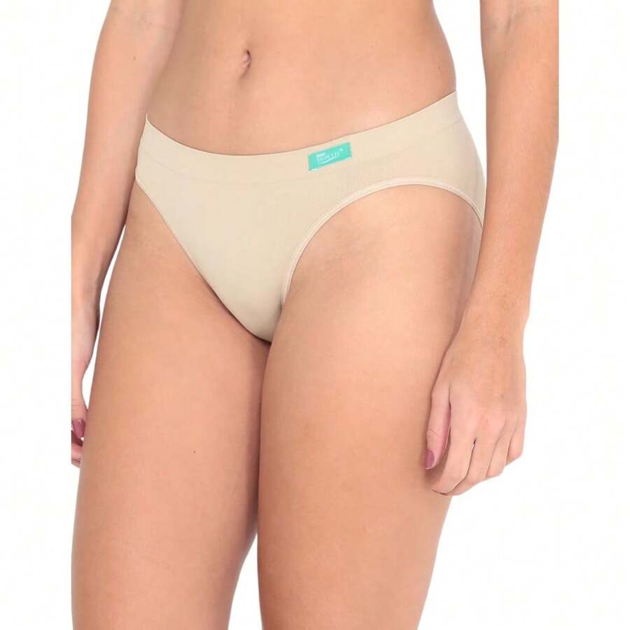 Pantaleta Dama Corte Frances calzón ropa interior Sexy Body Siluette Modelo 2525 - Beis - Ver 1
