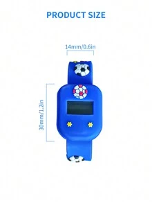 Reloj electrónico de fútbol de dibujos animados con batería seca - Azul Marino - Ver 5
