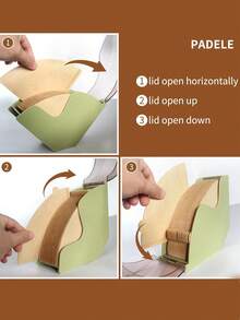 Acrylic Filter Paper Storage Box, 1pc Countertop Coffee Filter Holder, Cone Coffee Filter Holder For Coffee Bar Counter - Multicolor - View 5