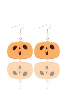 1 cặp Bông tai dangle in hình đầu lâu theo phong cách tiệc tùng vui nhộn Chất liệu acrylic hình bí ngô và đầu lâu dễ thương dành cho phụ nữ, hoàn hảo cho trang sức thu thập Halloween - Nhiều màu - Xem 7