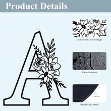 12英寸黑色金屬字母牆裝飾，視覺3D字母標誌牆裝飾大型字母裝飾農舍掛飾，適用於客廳，臥室，辦公室和派對(A) - B - 查看 5