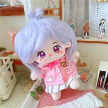 20cm Soft Doll Purple Hair, Skeleton Optional, Different Clothes, - Perfect Activity & Birthday Gift! You Need Make Up The Doll's Face,And The Long Hair Styles Need To Be Groomed By Yourself