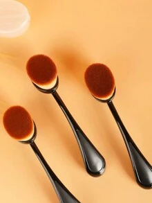 1入裝牙刷形底妝刷，黑色，雙用幹濕兩用，無痕刷，不吸水