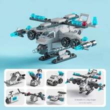 1 bộ đồ chơi lắp ráp khối xây dựng City Hero, đồ chơi xe xây dựng giáo dục đa năng trong 1, quà tặng cho trẻ em trai bé gái quà tặng Giáng sinh khối màu khối màu - Nhiều màu - Xem 15