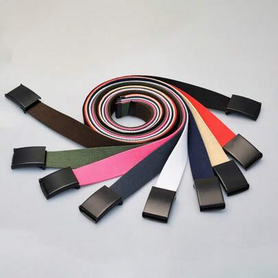 1pc Solid Color Outdoor Sports Canvas Belt For Men Breathable Tactical Overalls Belt Summer, School Casual, Business, Boyfriend Husband Father Dad Men Gift, Daily Wear, Fashion, Teen, Outdoor, Vacation, Athletic, Travel, Street, Boho, Vintage Fall, Autumn, Halloween Autumn-Winter Accessories,Suitable For Teens, Youth,Men,Casual, Outdoor, Athletic, Vacation, Graduation Gifts, Birthday, Daily Wear