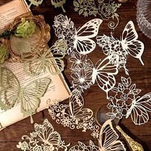 10pcs MoMo Material Paper Lace Romance Series Vintage Hollow Flower Pattern Collage DIY Scrapbooking Decorating Material Paper - Multicolor - View 4