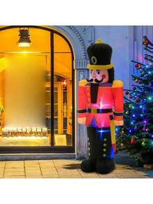 Outdoor Christmas Inflatable Nutcracker Soldier Yard Decor - Multicolor - View 2