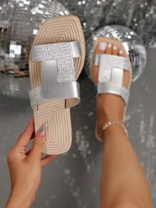 Sandalias planas de estilo francés vintage, sandalias planas de moda con bandas cruzadas para mujer, verano 2024, elegantes zapatillas planas para salir