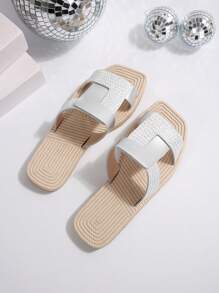 Sandalias planas de estilo francés vintage, sandalias planas de moda con bandas cruzadas para mujer, verano 2024, elegantes zapatillas planas para salir