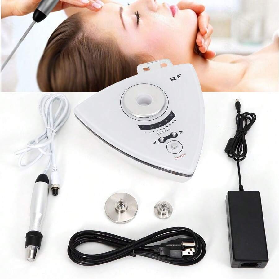 RF Radio Frequency Device Radio Frequency Radio Frequency High Frequency Beauty Machine Home Use Portable Facial Care Devices Anti-Aging For Skin Rejuvenation Wrinkle Removal White - White - View 1