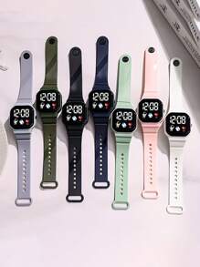 LED Space Boy Touch Screen Electronic Watch For Kids, Boys And Girls - Black - View 1