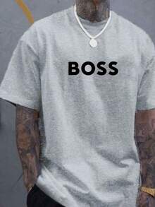 Camiseta Masculina Boss Original Camisa Unissex Premium - Cinza - Visão 2