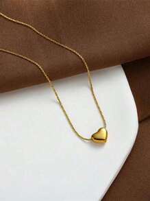 1-Piece, Elegant Heart-Shaped Pendant Necklace For Women To Wear At Wedding Party Events Or As A Gift To Friends