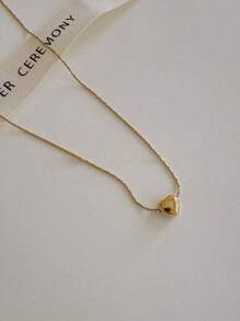 1-Piece, Elegant Heart-Shaped Pendant Necklace For Women To Wear At Wedding Party Events Or As A Gift To Friends