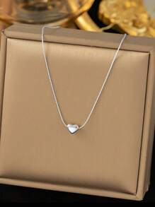 1-Piece, Elegant Heart-Shaped Pendant Necklace For Women To Wear At Wedding Party Events Or As A Gift To Friends