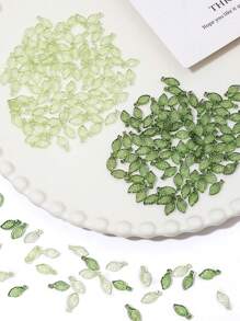 10-100pcs 5*10mm Miniature Green Leaf+Mini Light Green Leaves Shaped Diy Jewelry Pendant - Mini Leaves - View 3