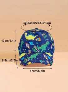 2 件套儿童恐龙棒球帽和恐龙邮差包套装，适合男孩时尚搭配返校 - 藏蓝色 - 查看 4