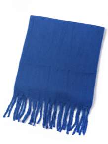 流蘇下擺圍巾 - 綠色 - 查看 10