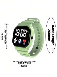 LED Space Boy Touch Screen Electronic Watch For Kids, Boys And Girls - Black - View 4