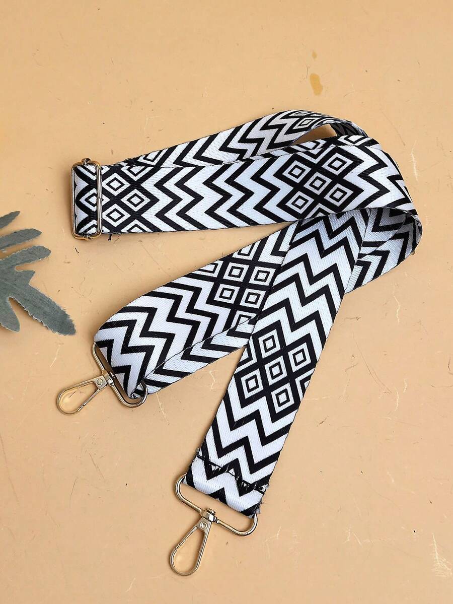 Backpack Strap Shoulder Bag Strap Woven Strap Cross Body Strap Double Shoulder Bag Strap Wide Strap Replacement Adjustable Extension Strap, Versatile - Black - View 1