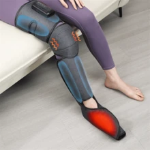 1入腿部氣壓按摩器，附有熱量腿部按摩器，3種力度，5種熱度選擇，方便易用，可充電，同時適用於足底按摩 - 灰色 - 查看 5