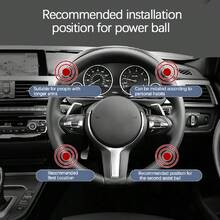 1pc Car Steering Wheel Booster Adjustable Steering Universal Booster Ball To Relieve Your Driving Pressure - Black - View 7