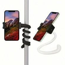 1pc Portable Flexible Cell Phone Holder Stand For Treadmill, Spin Bike, Stroller, Shopping Cart, Bed, Car, Kitchen, Desk, Compatible With IPhone, Android - Multicolor - View 9