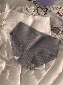 4 quần lót cotton mỏng cho nữ, quần lót màu trơn gợi cảm, quần lót cạp vừa thoải mái - Nhiều màu - Xem 5