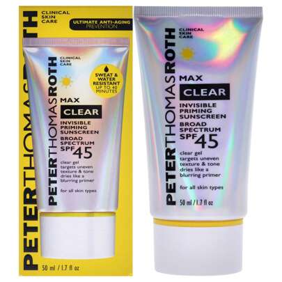  Clear Invisible Priming Sunscreen SPF 45 By Peter Thomas Roth For Unisex - 1.7 Oz Sunscreen
