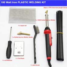 100 Watt Iron Plastic Welding Kit Car Bumper Dashboard Kid Repair Welder Tool - 黑色 - 查看 1