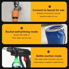 Wireless Pressure Washing Machine Gun, Portable High-Pressure Washer Gun-Powerful Cleaning Tool, 3.0 Ah Rechargeable Battery, 16.5 Ft Water Hose, High Pressure Washer Gun, High Efficiency Water Spray-Durable, Corrosion Resistant, Used In Cars, Fences, Floors, Patios Tools
