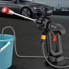 Wireless Pressure Washing Machine Gun, Portable High-Pressure Washer Gun-Powerful Cleaning Tool, 3.0 Ah Rechargeable Battery, 16.5 Ft Water Hose, High Pressure Washer Gun, High Efficiency Water Spray-Durable, Corrosion Resistant, Used In Cars, Fences, Floors, Patios Tools