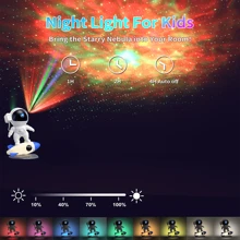 Astronaut Galaxy Projector, Star Nebula Projector With Rocket Lamp, Night Lights LED Star Projector For Bedroom, Remote Control, White Noises, Bluetooth Speaker For Parties, Ceiling, Room Decor, Gifts - Pink - View 4