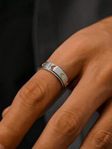 1pc Stainless Steel Fashion Rainbow Arrow Gay Pride Month Rotatable Men's Rings Summer Jewelry - Ring - View 9