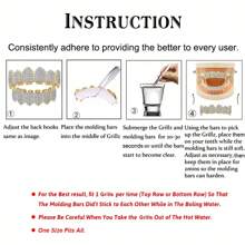 THATBOY 2PCS BlingBling Hip Hop Iced Teeth Grills - Dazzling AAAAA Plus Cubic Zirconia Grillz Teeth, 20 Top & Bottom Grillz Teeth Set - Secure And Adjustable Fit For Rapper Star Show-Stopping, Fashion-Forward Cool And Handsome Look - 彩色 - 查看 7