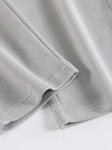 2pcs Boys' Casual Loose Waffle Straight Pants, Back To School Season Spring Summer Fall - Black - View 7