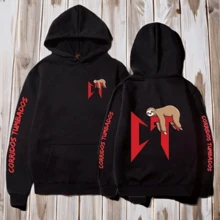 SUDADERA CORRIDOS ESTAMPADOS - Negro - Ver 1
