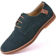 Men's Classic Suede Oxford Shoes - 淺灰色 - 查看 5