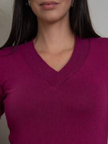 Women Tops - 紫紅色 - 查看 3