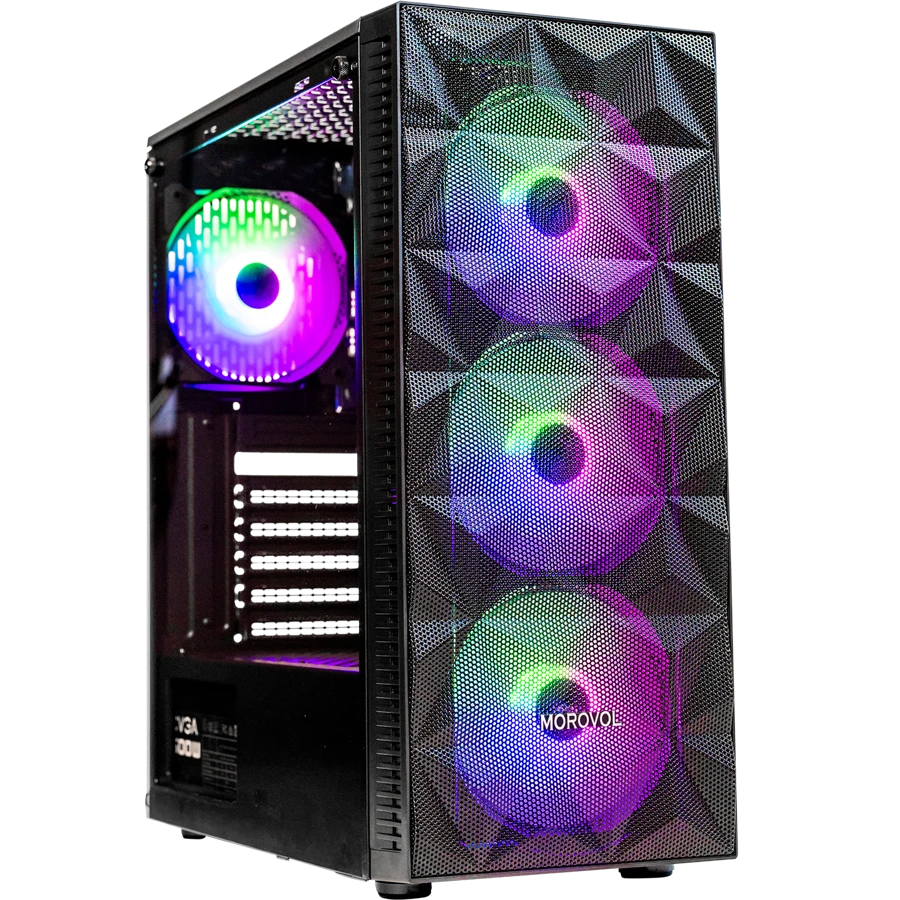 Gigatech Gaming RYZE Series Gaming PC Desktop - System: Ryzen 5 4600G, CPU Integrated Radeon GPU Graphics Card, 16GB DDR4 RGB Memory, 512GB NVMe SSD, Built-In Wi-Fi, RGB Fans, Windows 11 - 美規B型插(110-127V) - 查看 1