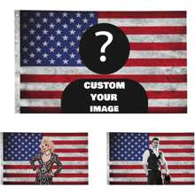 1pc Custom Flag Personalized Flag Custom Outdoors Flag Add Your Own Image/Text Home Indoor Outdoor Flag ,Ornamental Exquisite,Stylish,Modern,Contracted Custom,Personalized,Unique Ideal Gifts For Him Her,Boyfriend,Girlfriend,Dad,Mom,Family,Friends,Pets For Anniversaries,For Children's Day,For Birthdays,For Valentine's Day,For Mother's Day,For Father's Day,For Graduation,For Weddings,For Housewarming Home,Living Room,Bedroom,Tea Room