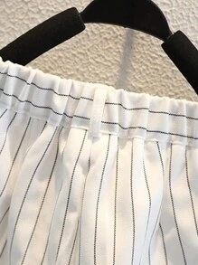 Young Boy Spring And Autumn White Formal Pants For Piano Performance, Elastic Waist School Trousers For Elementary School Students, Stage Performance Uniform - White - View 6